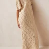 Aries Ecru Tricot Midi Dress