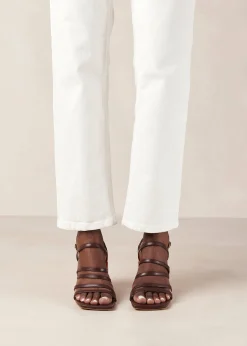 Aubrey Brown Leather Sandals