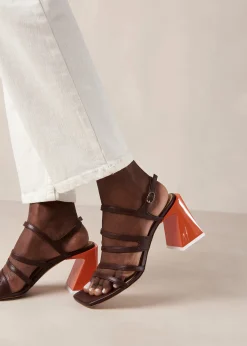 Aubrey Brown Leather Sandals