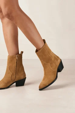 Austin Suede Tan Leather Ankle Boots