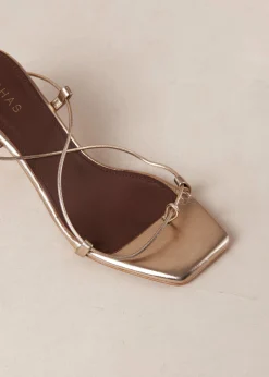Bellini Gold Leather Sandals