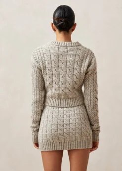 Blossom Gray Tricot Sweater