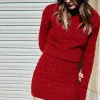 Blossom Red Tricot Sweater