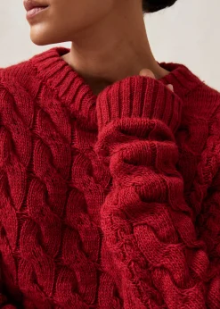 Blossom Red Tricot Sweater