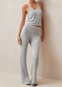 Briana Grey Tricot Top