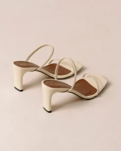 Cannes Beige Leather Sandals
