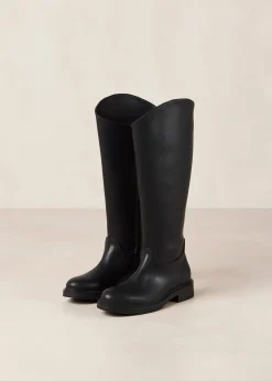 Carson Black Vegan Leather Boots