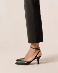 Cinderella Black Leather Pumps