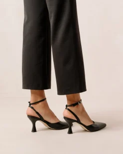 Cinderella Black Leather Pumps