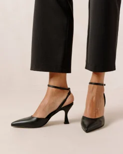 Cinderella Black Leather Pumps