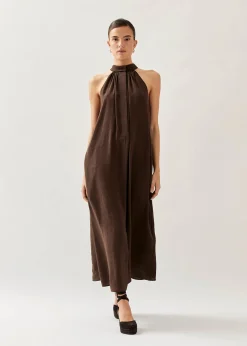 Cordelia Suede Brown Leather Espadrilles