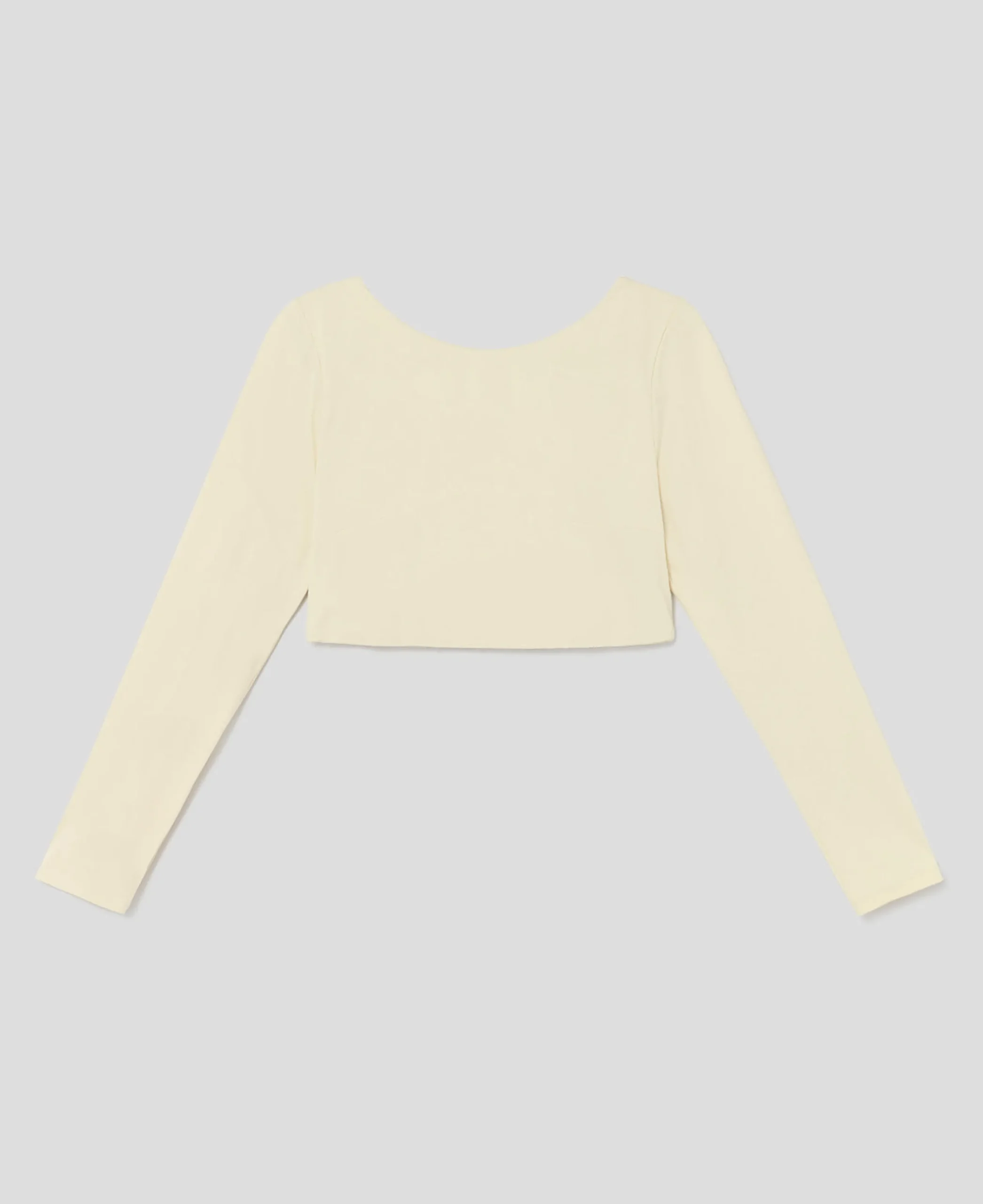 Core Crop Top Long Sleeve Avorio
