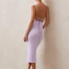 Delicate Lilac Tricot Midi Dress