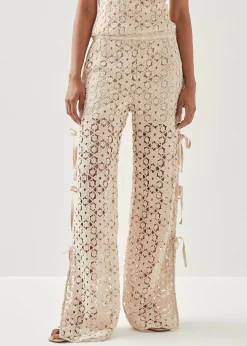 Dibun Lace Cream Trousers