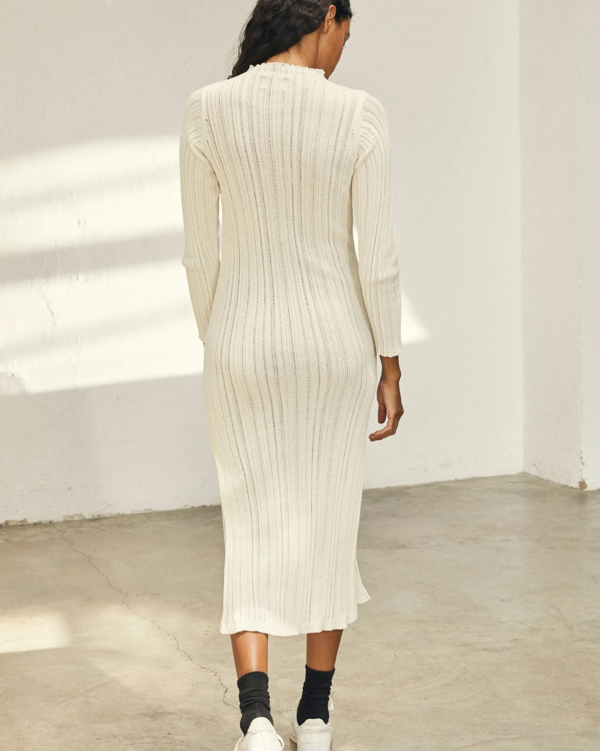 Donna Cream Tricot Midi Dress