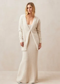 Dua Ecru Tricot Cardigan