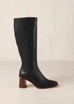 East Black Leather Boots
