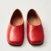 Edie Red Leather Ballet Flats