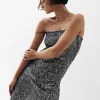 Elmi Shimmer Silver Midi Dress