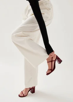 Elyn Onix Burgundy Leather Sandals