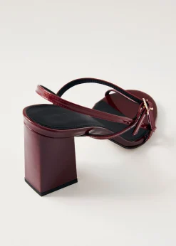 Elyn Onix Burgundy Leather Sandals