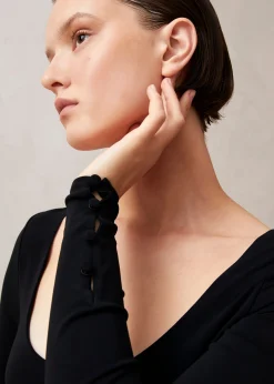 Freja Black Midi Dress