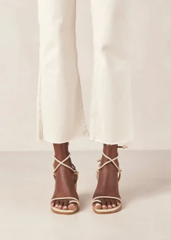 Grace Corn Cream Vegan Leather Sandals