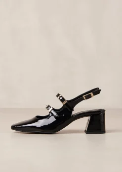 Hanna Onix Black Vegan Leather Pumps