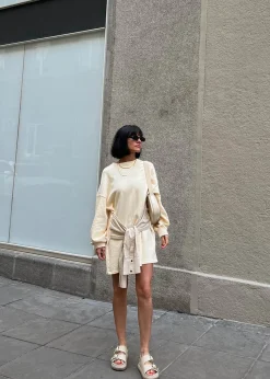 Harper Cream Leather Sandals