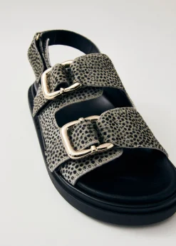 Harper Soft Grey Leather Sandals