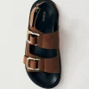 Harper Suede Brown Leather Sandals