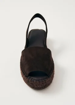 Ibizas Suede Brown Leather Espadrilles