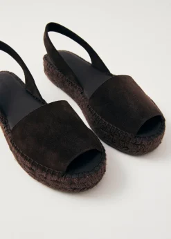 Ibizas Suede Brown Leather Espadrilles