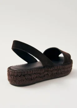 Ibizas Suede Brown Leather Espadrilles