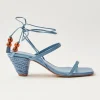 Imani Blue Leather Sandals