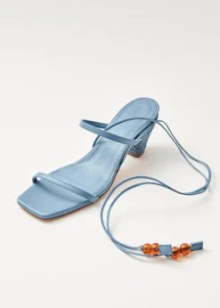 Imani Blue Leather Sandals