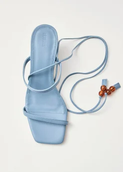 Imani Blue Leather Sandals