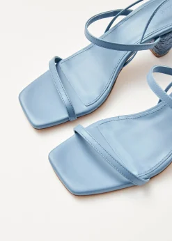 Imani Blue Leather Sandals
