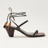 Imani Brown Leather Sandals
