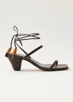 Imani Brown Leather Sandals