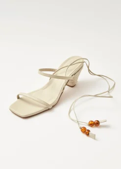 Imani Cream Leather Sandals
