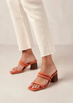 Indiana Pomelo Orange Leather Sandals