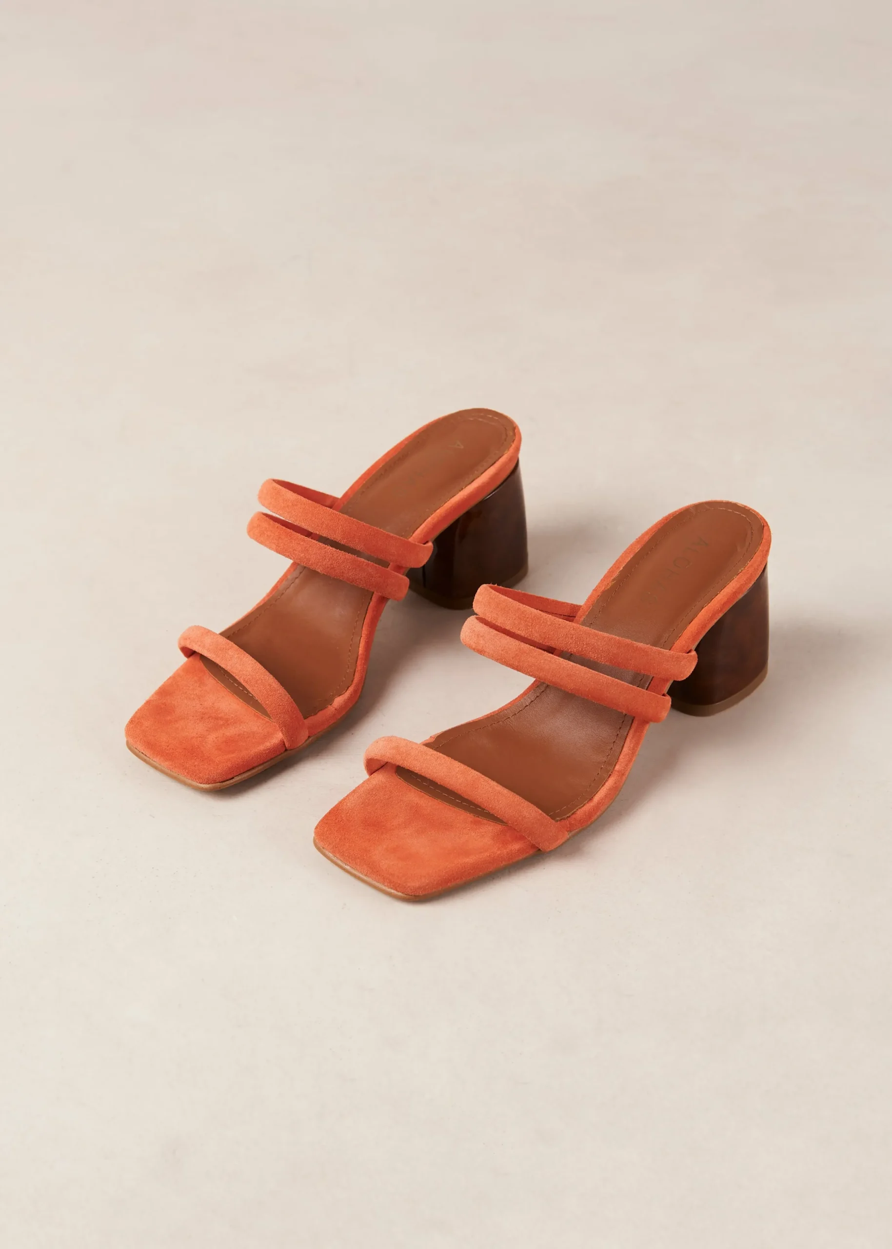 Indiana Pomelo Orange Leather Sandals