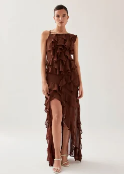Isabelle Brown Maxi Dress