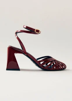 Jessa Onix Burgundy Leather Sandals
