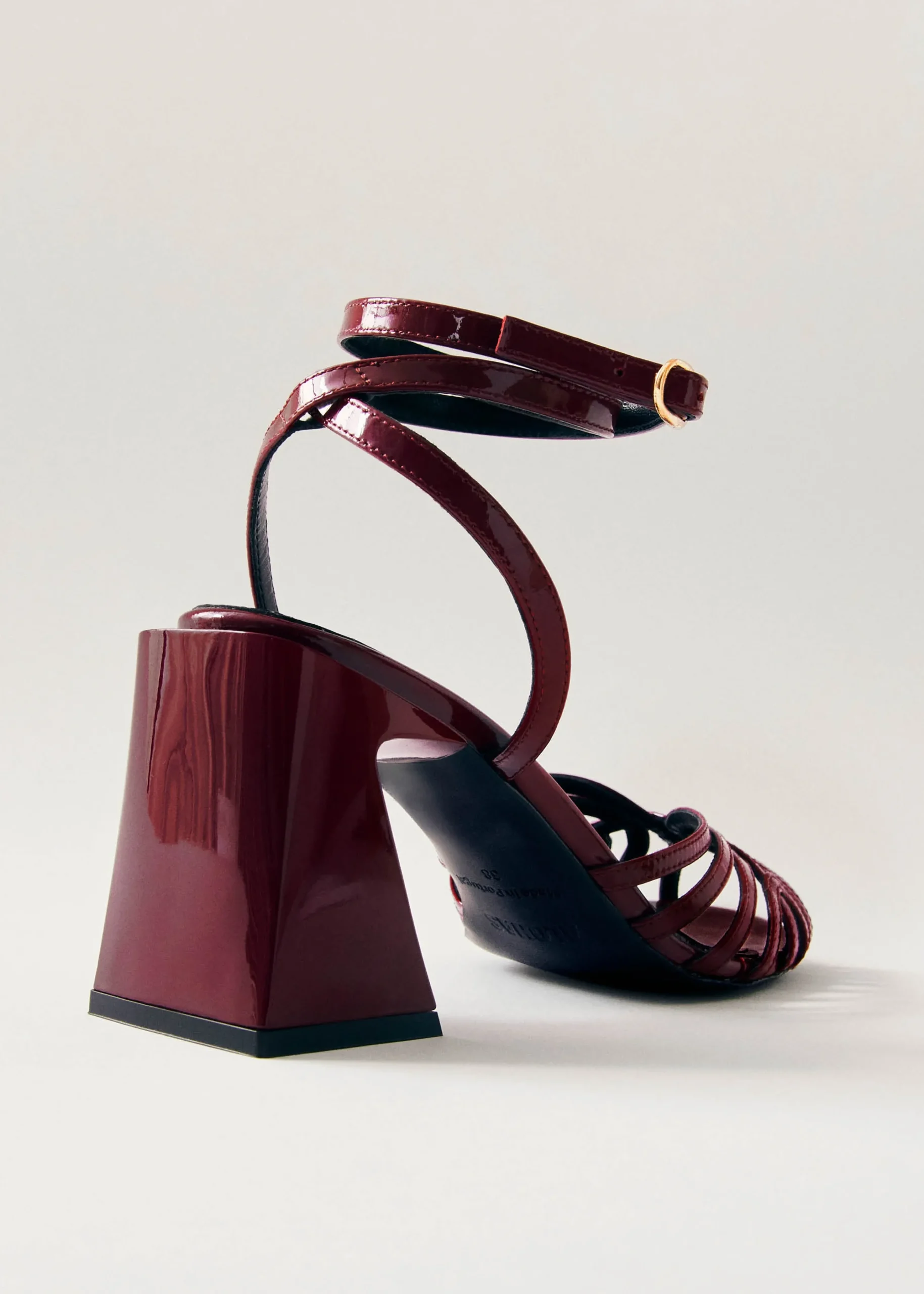 Jessa Onix Burgundy Leather Sandals