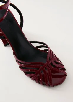 Jessa Onix Burgundy Leather Sandals