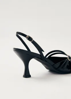 Joelle Onix Black Leather Pumps