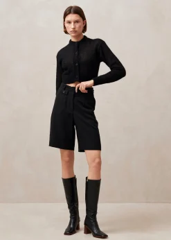 Kine Black Tricot Cardigan