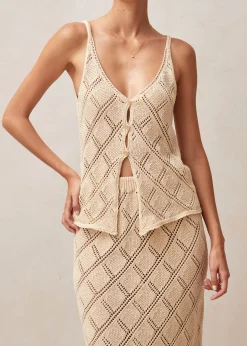 Kiss Ecru Tricot Top